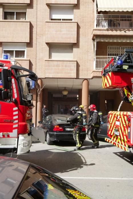 Incendio en una casa en San Antón