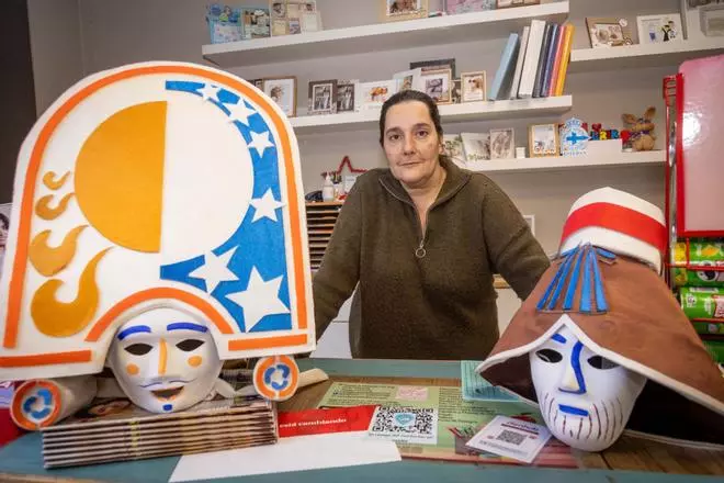La papelería de Arteixo convertida en taller de Sargadelos