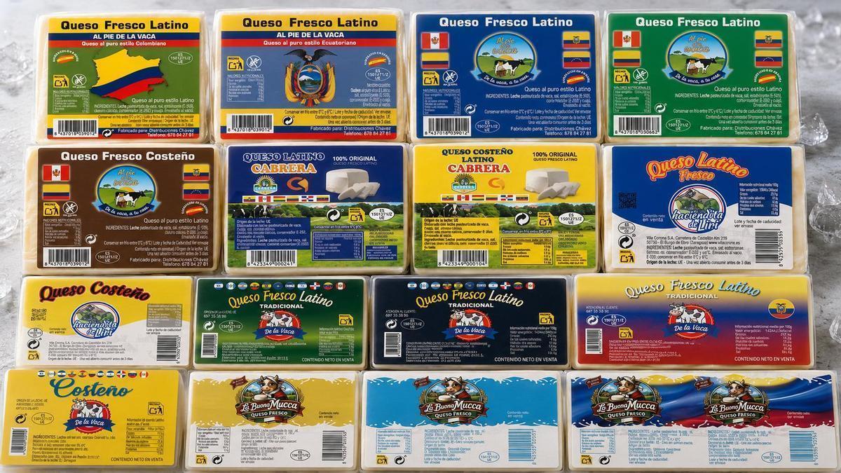 Los quesos retirados por la alerta de listeria.