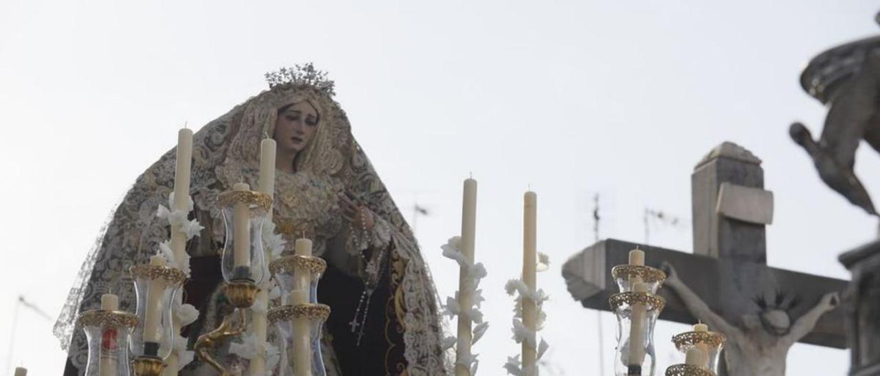 La Virgen de la Paz en el vía lucis celebrado el pasado mes de mayo.