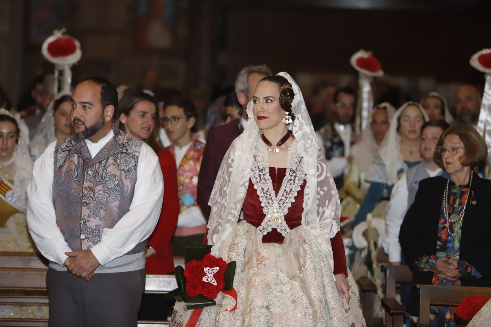 La ministra de Ciencia e Innovación, Diana Morant, participa en la Ofrenda de Gandia