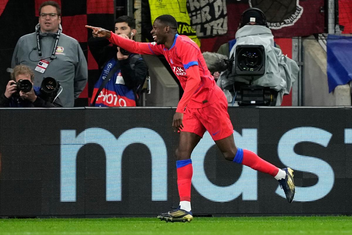 Dembélé anotó ante el Leverkusen en su regreso