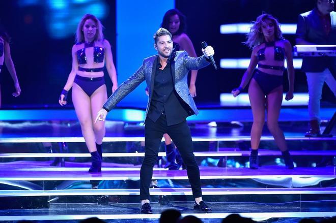 David Bisbal durante su actuación en los Premios Billboard Latinos 2018