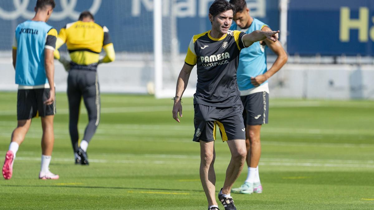 Marcelino, durante un entrenamiento.