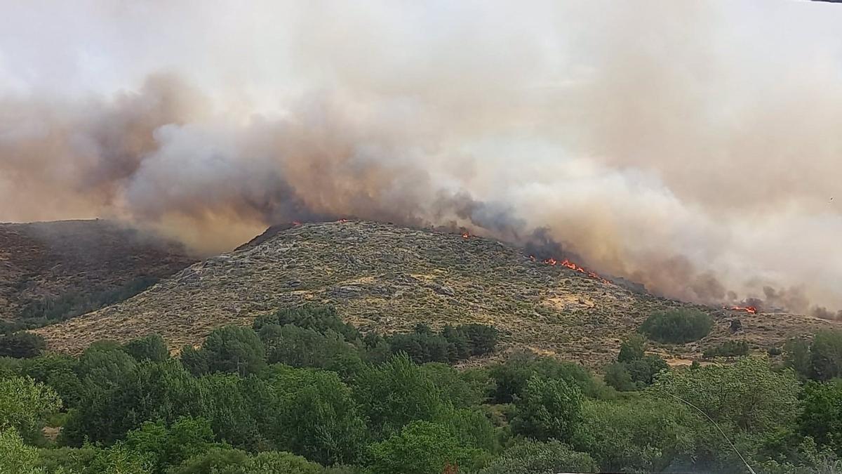 Una imagen del incendio de Ávila.