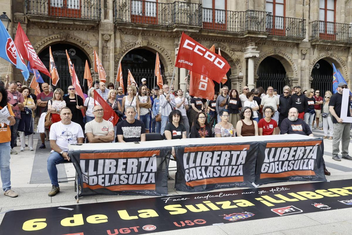 Uno de los actos de movilización por los condenados de La Suiza.