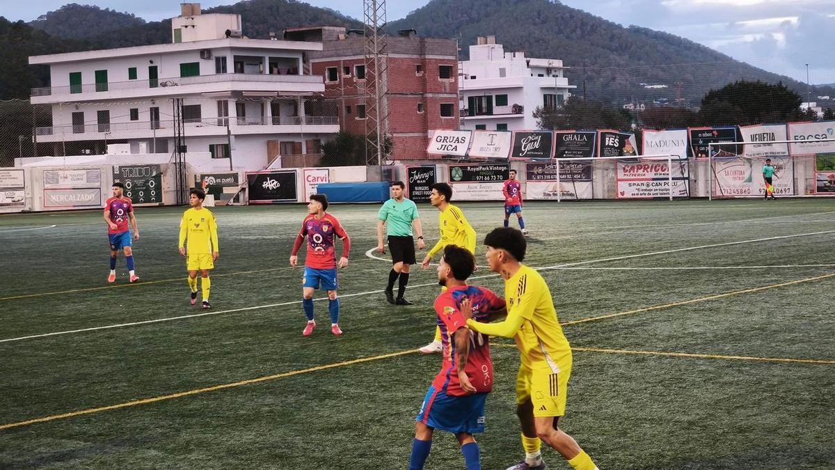 Imagen del derbi disputado esta tarde