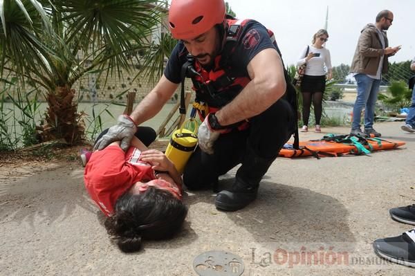 Simulacro en el río Segura