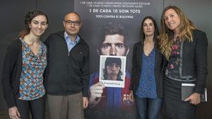 La Míriam, en Jaume, la Maria i la Marta, aquest dijous a l’Auditori 1899 del FC Barcelona.