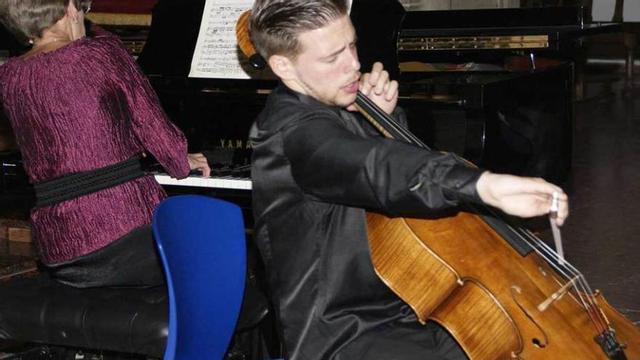 Olga Semuchina y Gabriel Ureña Hevia, ayer, durante el concierto.
