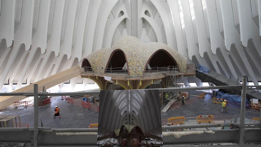 Así avanzan las obras del CaixaForum en el Ágora de Calatrava