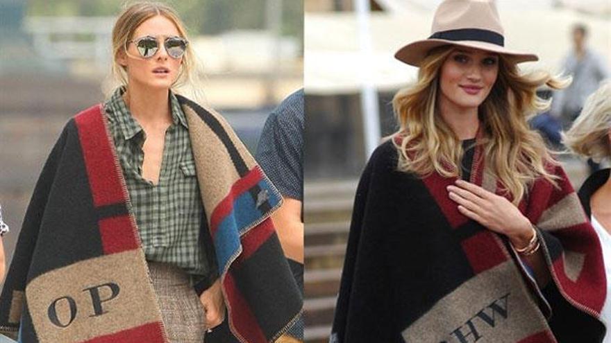 Las famosas con el poncho-manta de Burberry