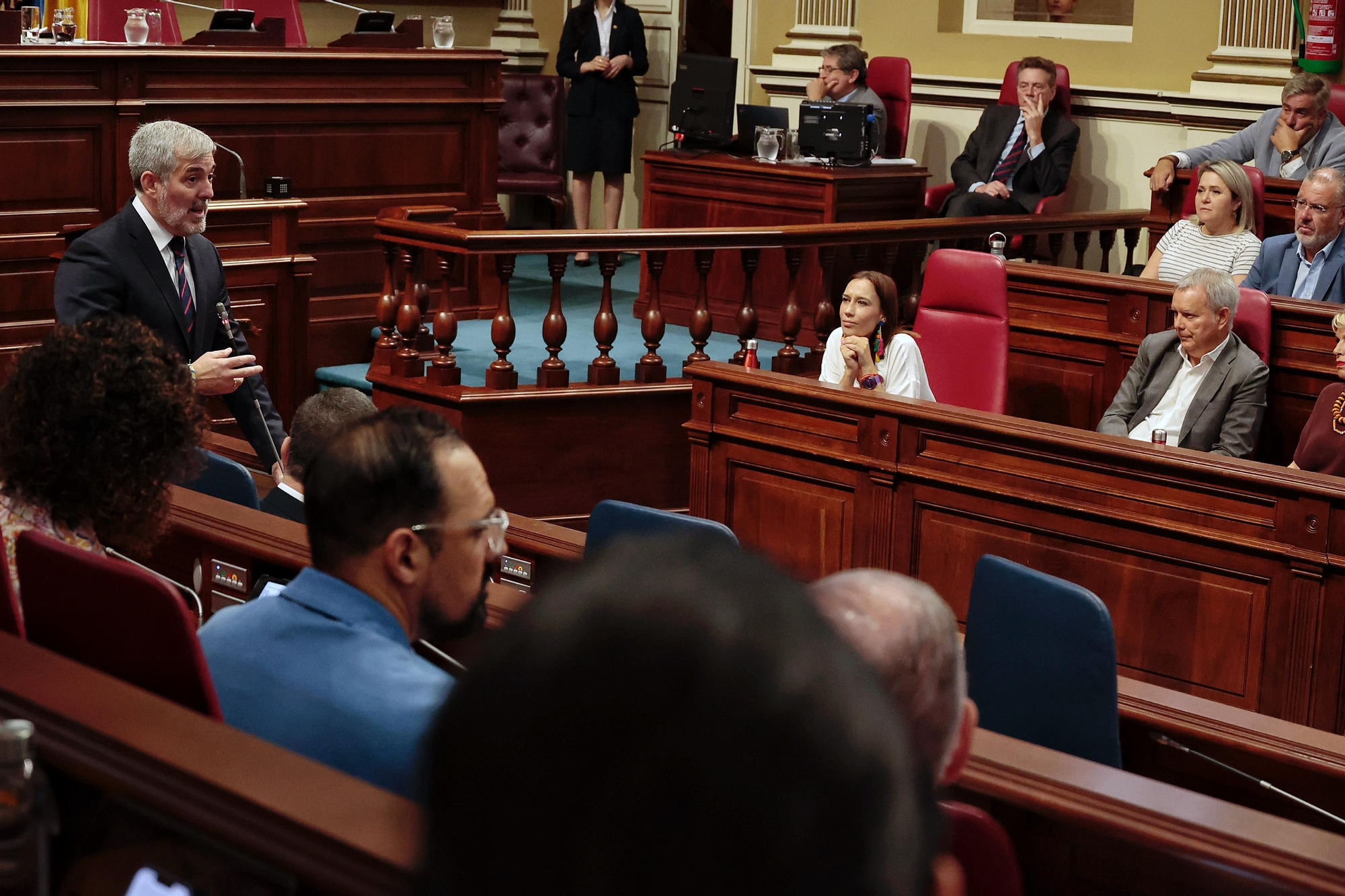 Sesión de control en el Parlamento de Canarias este miércoles 23 de julio de 2024.