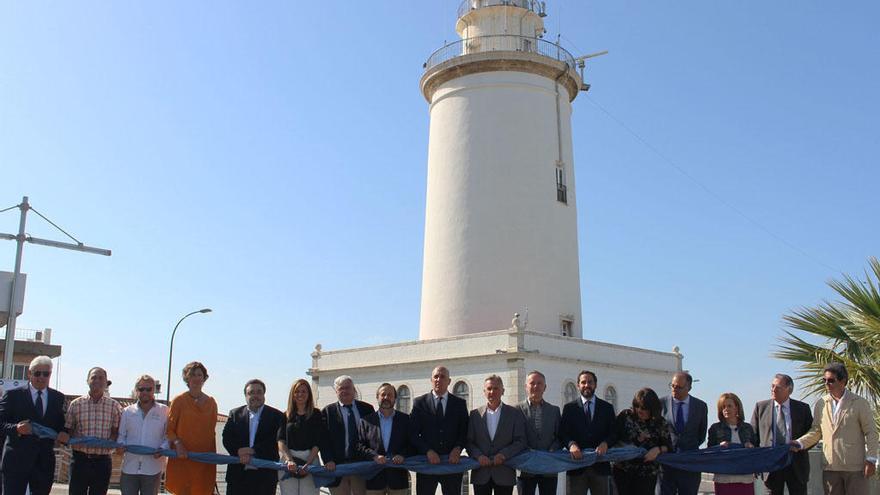 Foto de familia de los miembros del Clúster Marítimo-Marino de Andalucía ayer en Málaga.