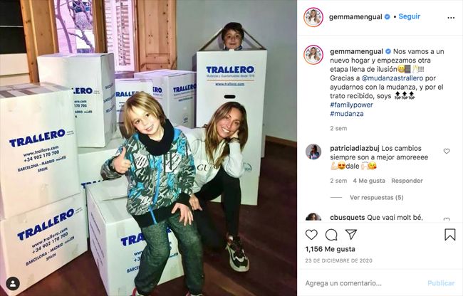 La familia Mengual, de mudanza