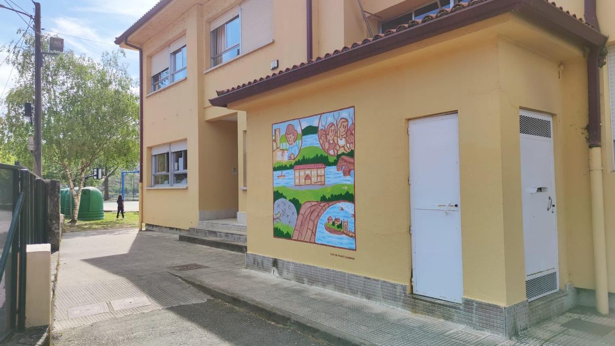 Mural en el CEIP Ponte Sampaio