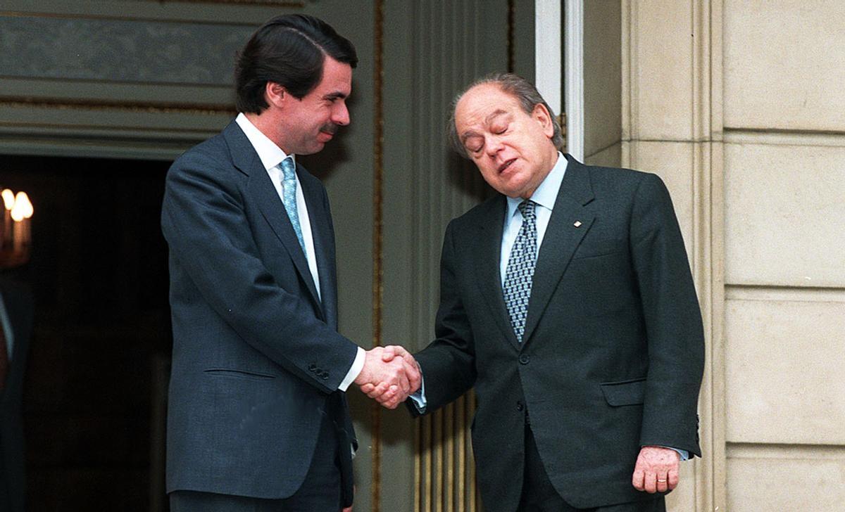 1997 / José Maria Aznar y Jordi Pujol, reunión de Presidentes en la Moncloa.