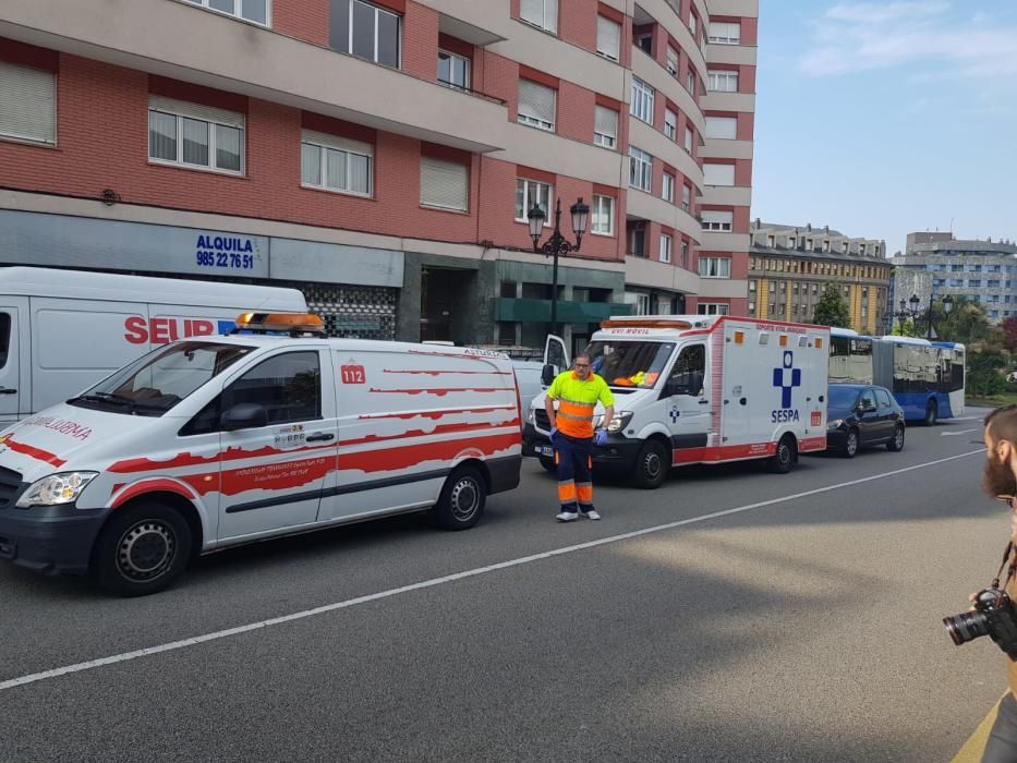 Accidente autobús en Oviedo