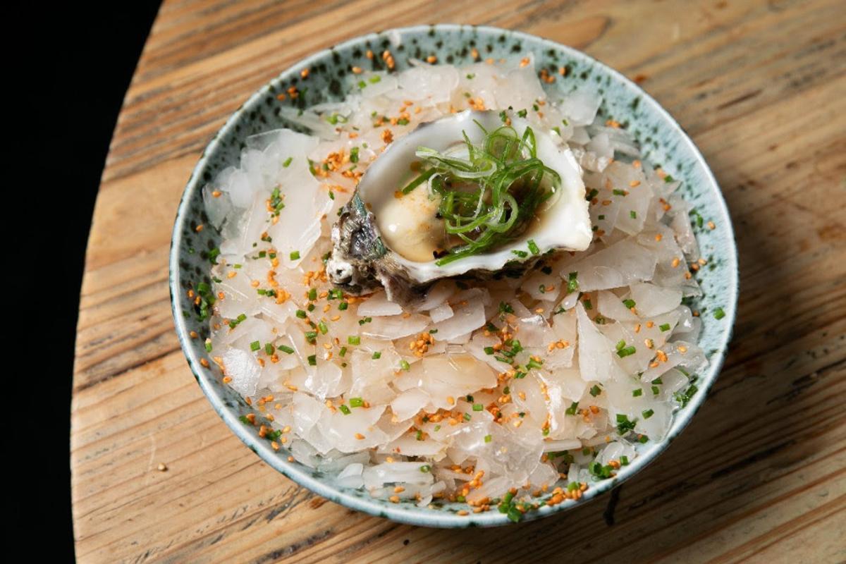 Uno de los platos de ostras de La Lonja del Mar, en homenaje al escrito Haruki Murakami.