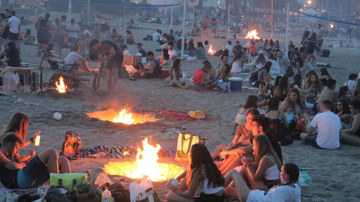 Imagen de archivo de la última celebración de Sant Joan en Castelló, en el 2019.