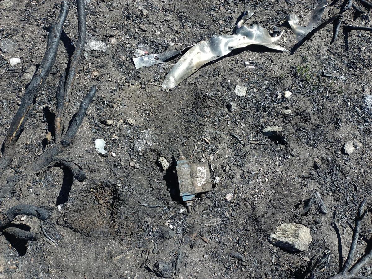 Repuesto el monolito y rescatadas piezas del avión siniestrado en Moncalvo