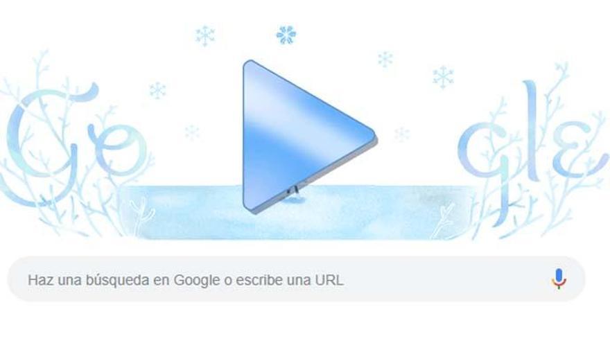 Google recuerda la llegada del invierno en su Doodle.