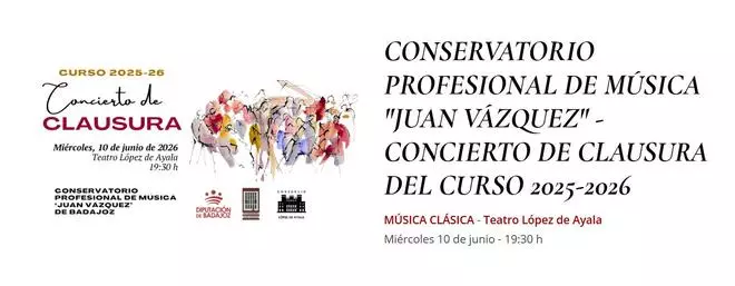 El Conservatorio Juan Vázquez celebra hoy su concierto de fin de curso con agrupaciones y ensembles