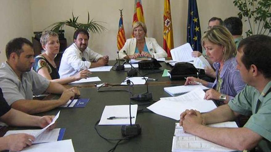 Un momento de la reunión de la Junta de Seguridad de Callosa.