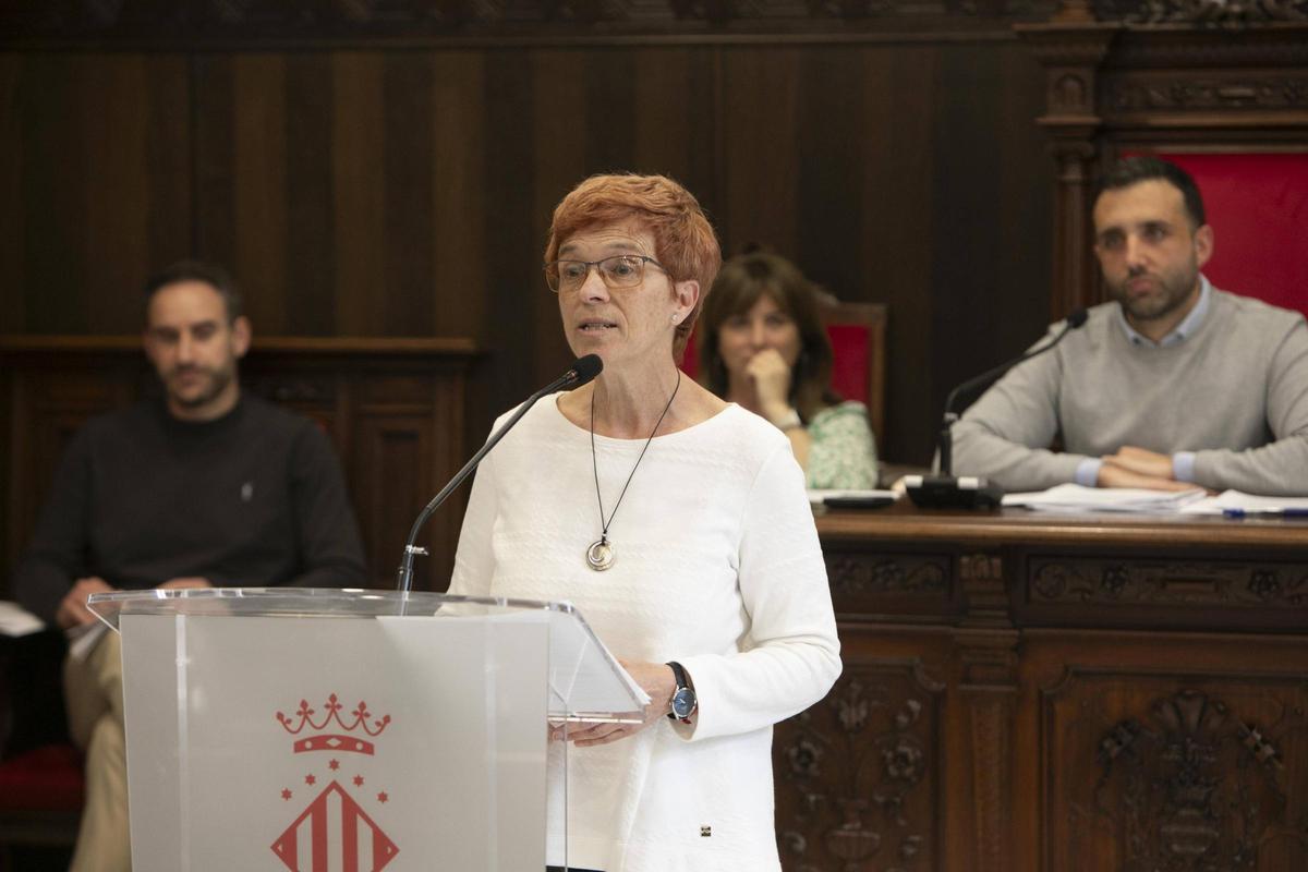 Maria Josep Soriano interviene durante un reciente pleno.