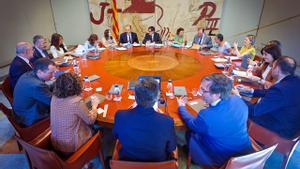 El Govern presidido por Salvador Illa, reunido este martes