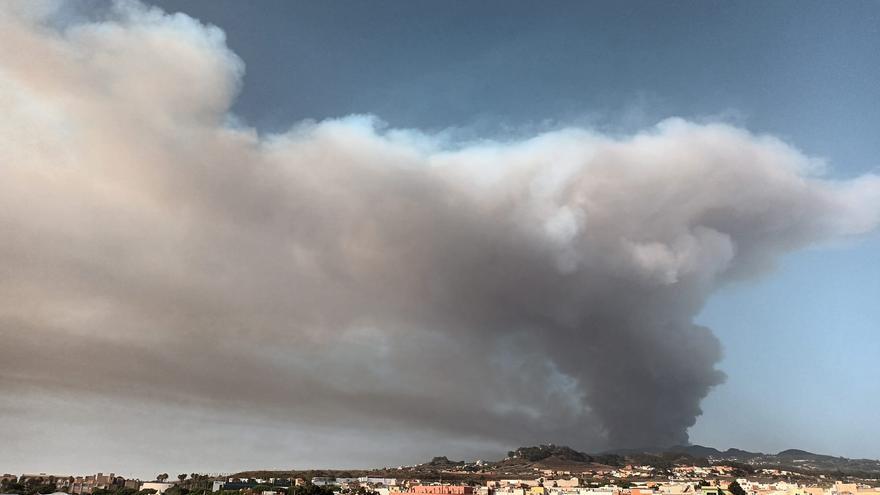 Los distintos focos del incendio Arafo - Candelaria