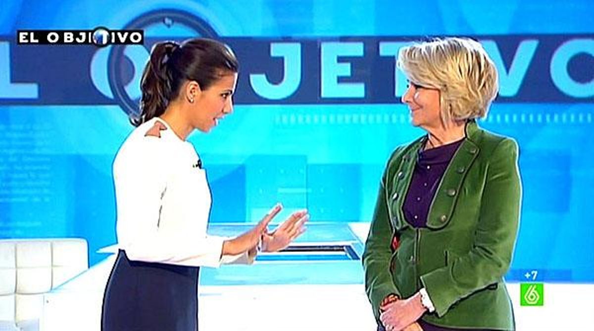 Ana Pastor i Esperanza Aguirre, a ’El objetivo’ (La Sexta).