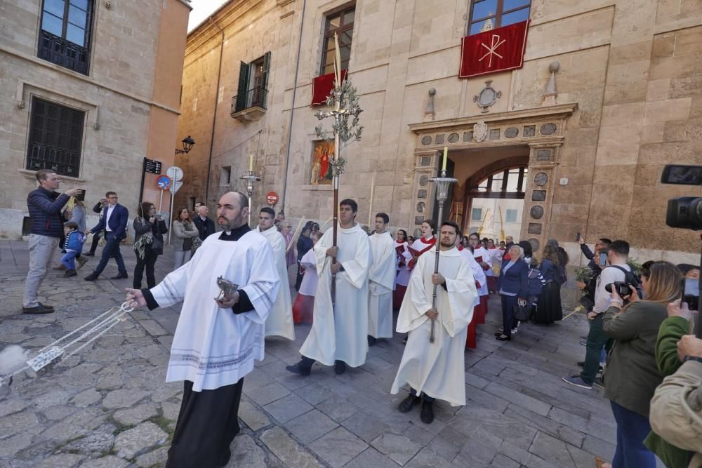 Semana Santa en Mallorca: El Obispo bendice las palmas y los ramos