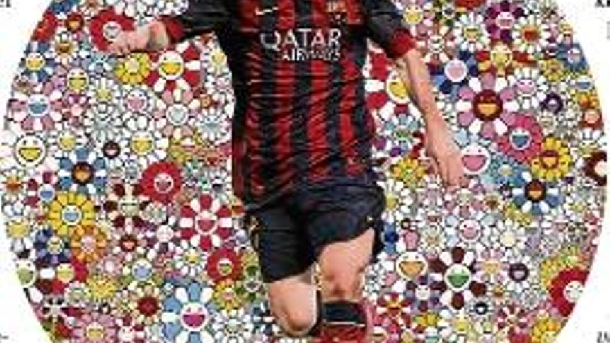 Un quadre de Messi realitzat per Hirst lidera una subhasta a Londres