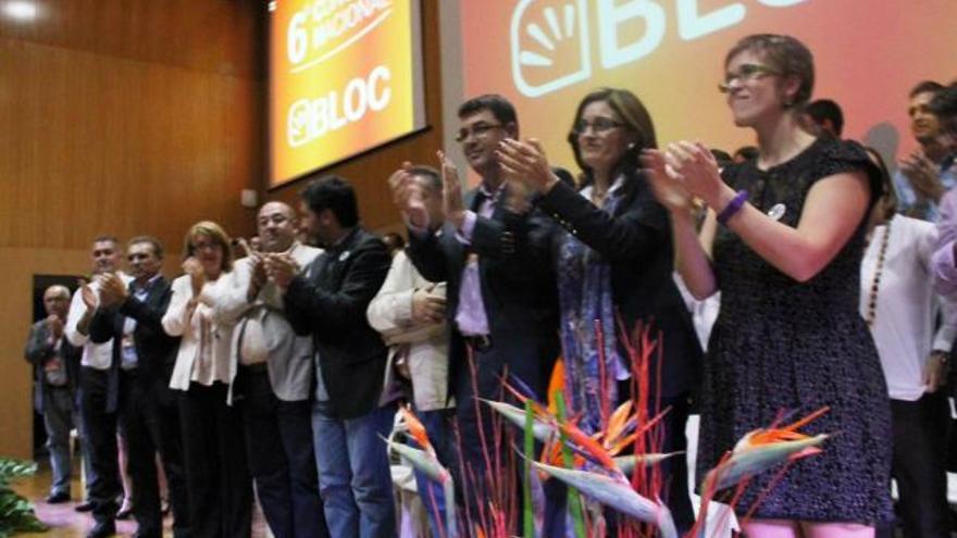 La nueva dirección del Bloc, en la clausura del VI Congrés Nacional.