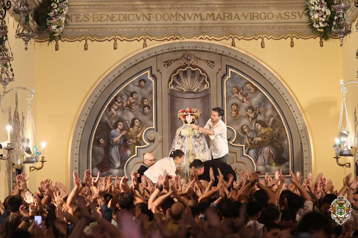La Virgen del Rocío ya está en la parroquia de Nuestra Señora de la Asunción