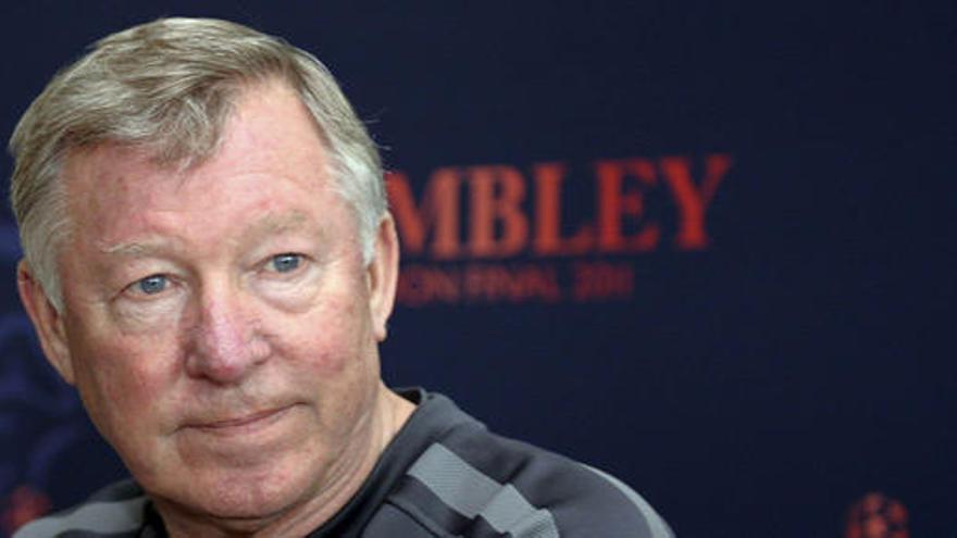 Sir Alex Ferguson en una rueda de prensa de esta semana