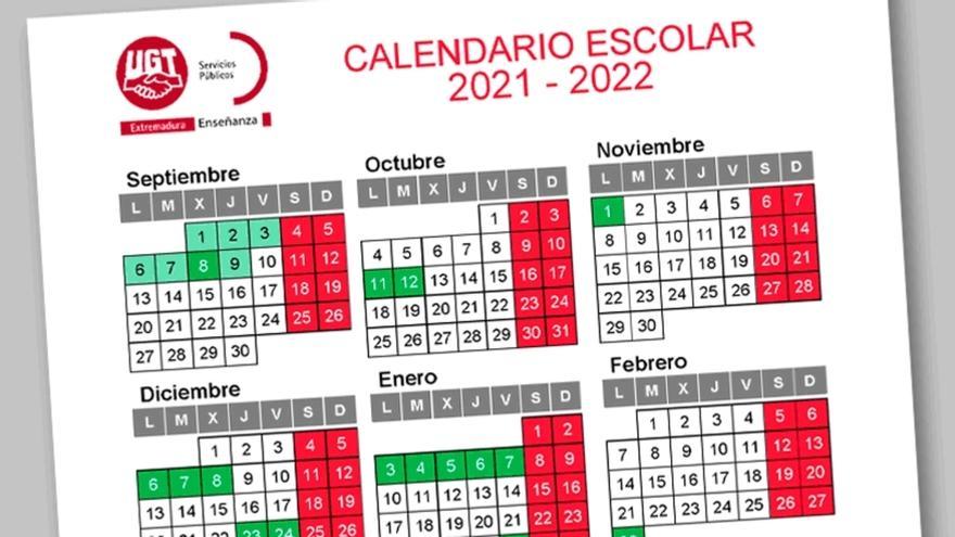 El calendario escolar de Extremadura, aprobado en mayo de 2021.