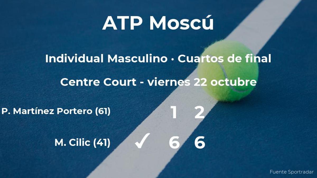 El tenista Pedro Martínez Portero se queda fuera de las semifinales del torneo ATP 250 de Moscú