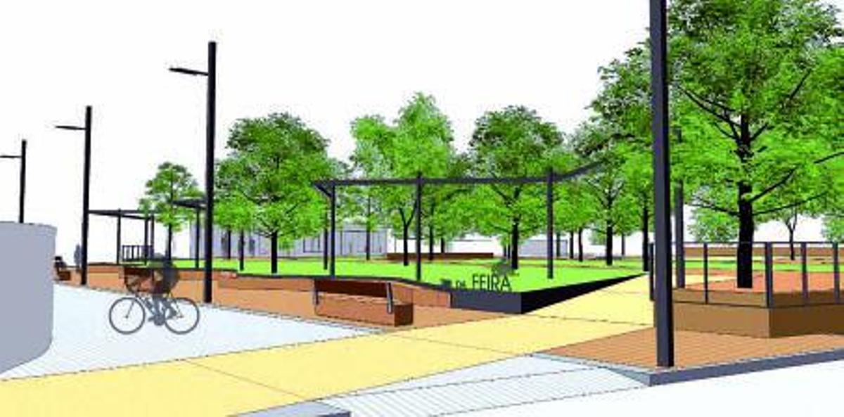 Recreación del futuro parque da Feira en Tomiño.   | // FDV