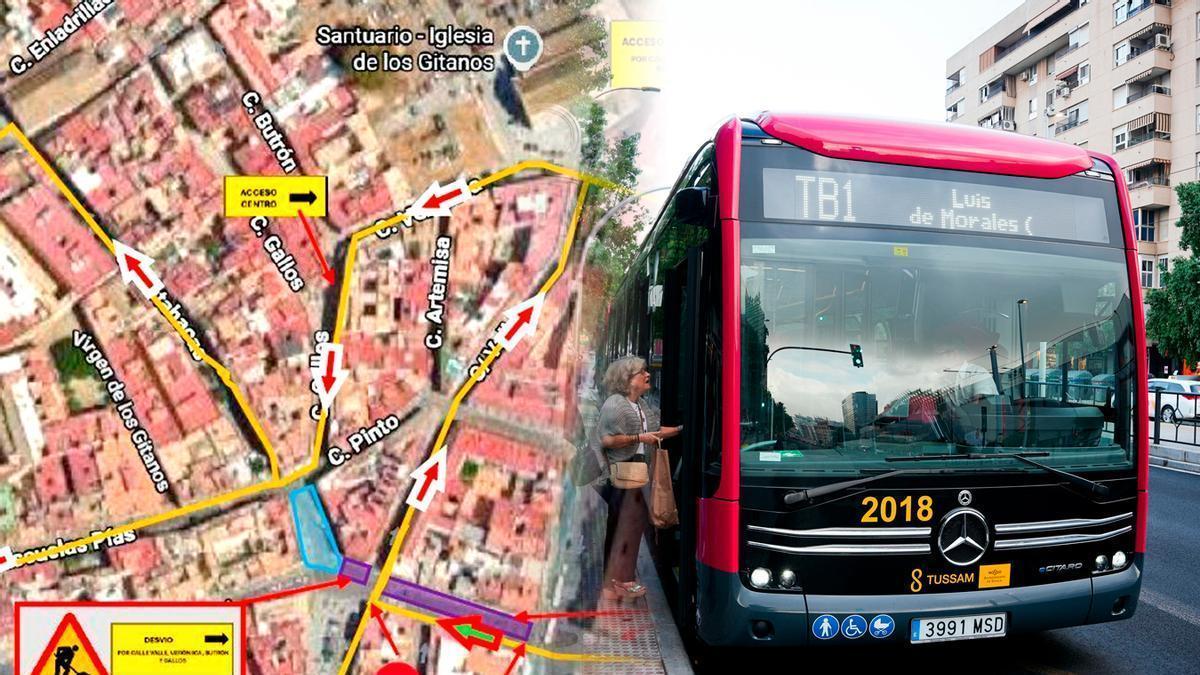 Nuevos cortes de tráfico por las obras del tranvibús.