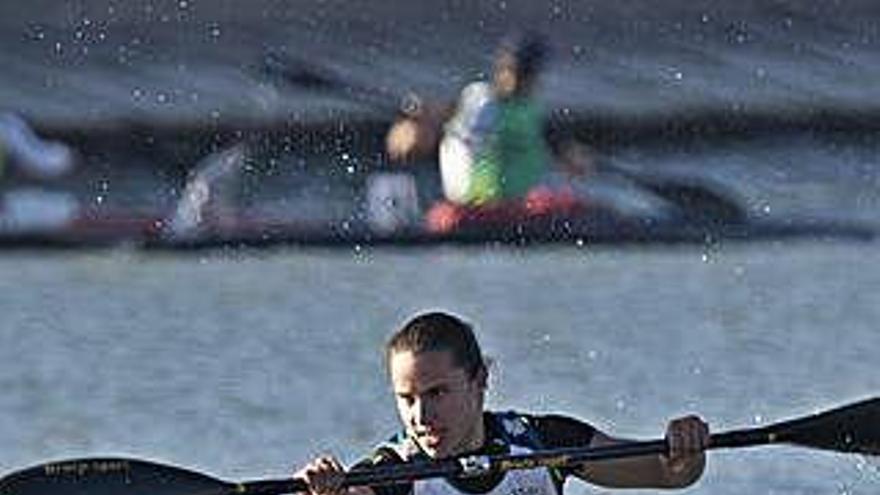 Irene Lata, con el Ría de Betanzos.