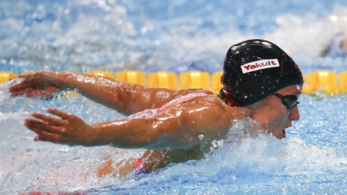 Belmonte, en su semifinal de los 200 mariposa.