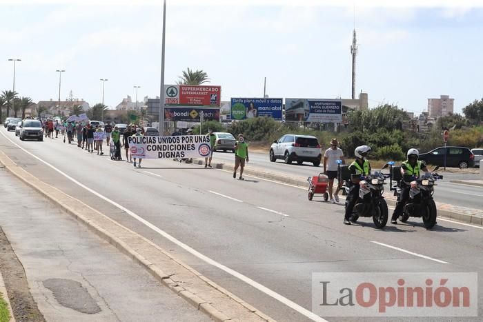 Protesta de policías en La Manga