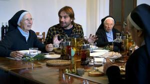 Quim Masferrer, en el programa de TV-3 ’El foraster’ dedicado al Monestir de Sant Daniel.