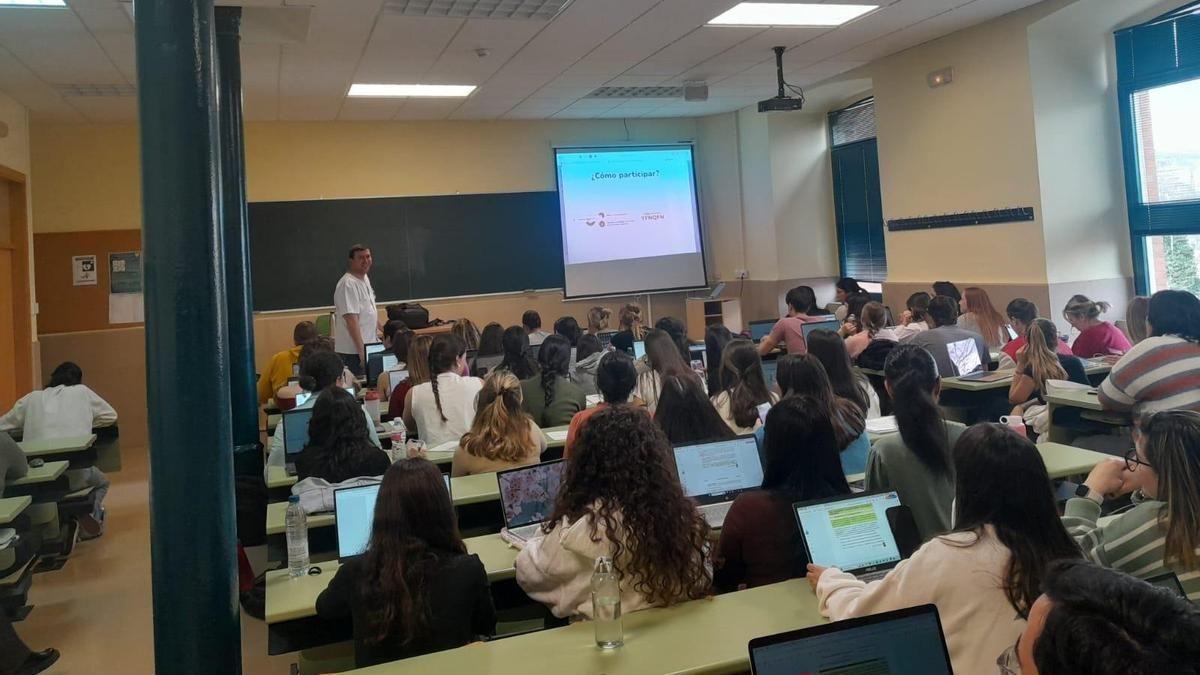 Una clase del centro universitario de Plasencia.