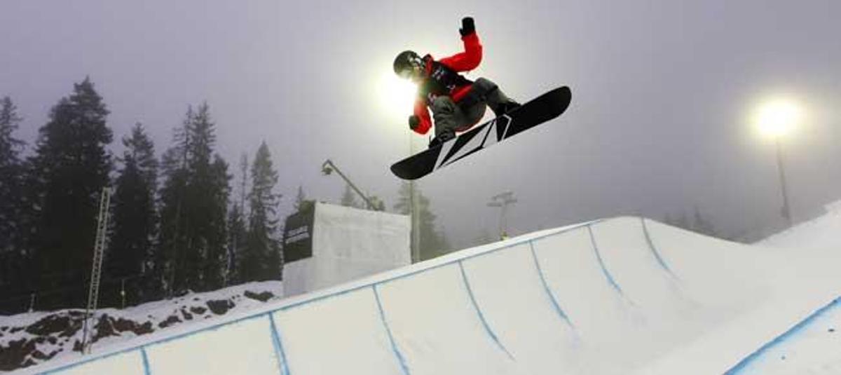 Competición de half-pipe.