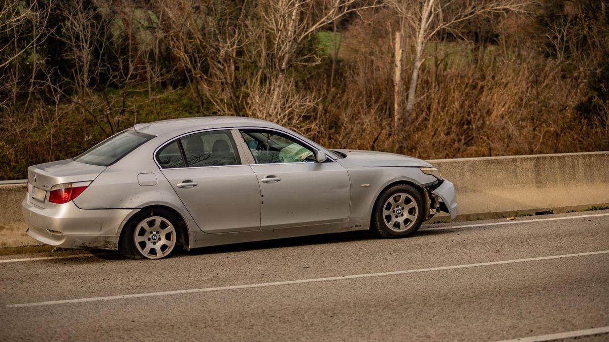 Uno de los coches accidentados este 2025.