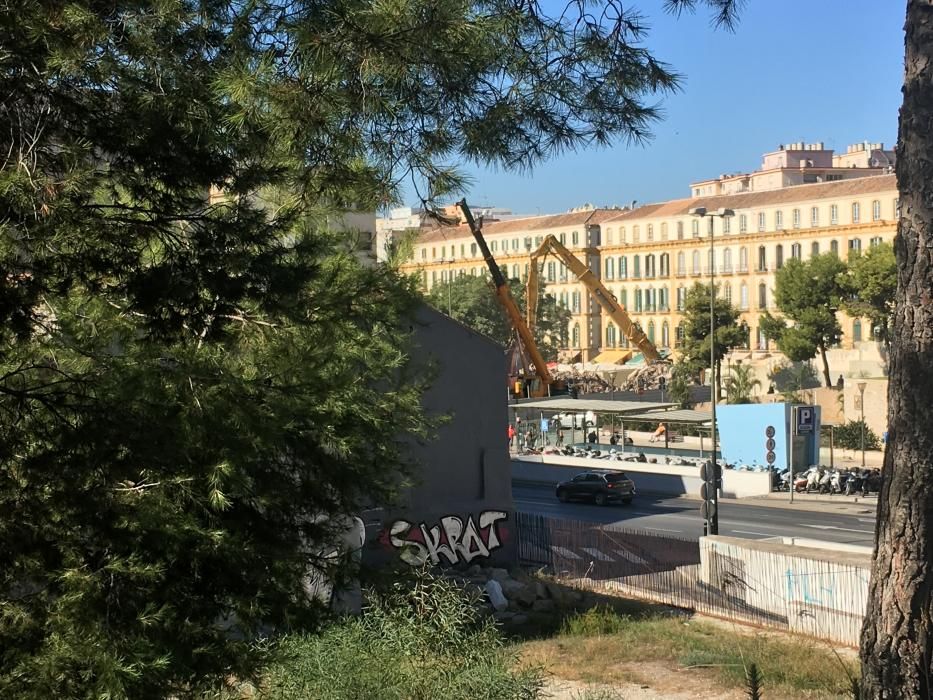 El derribo del Astoria abre la plaza de la Merced a nuevas vistas.