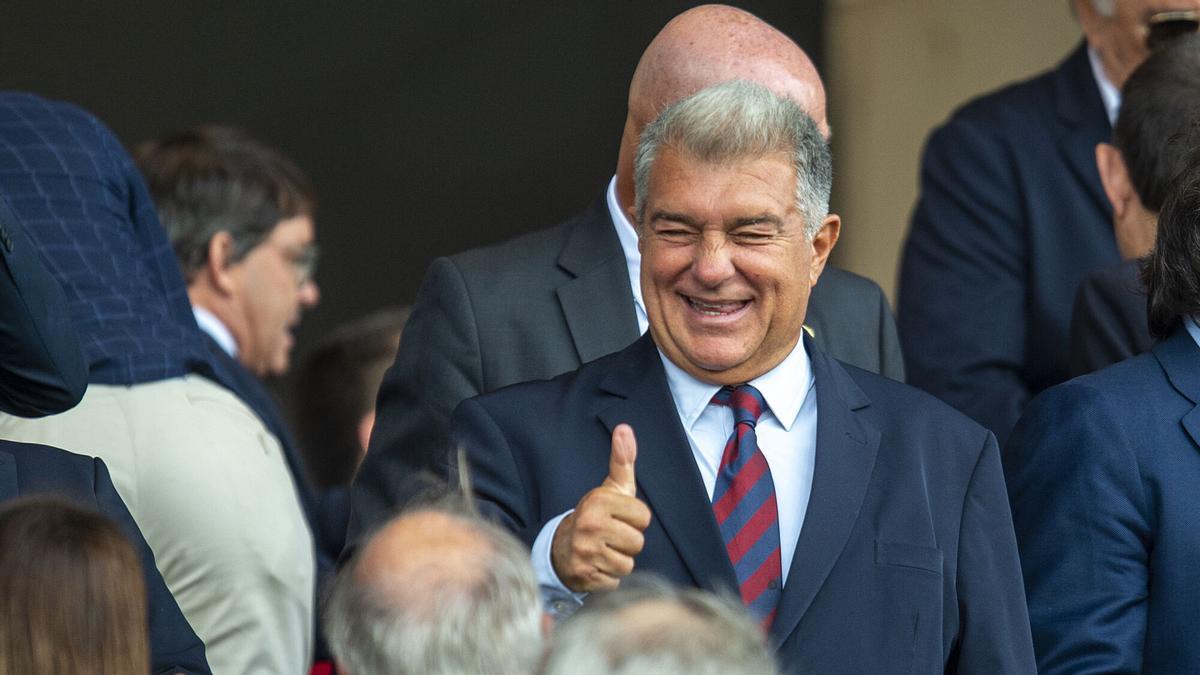 Joan Laporta, satisfecho.